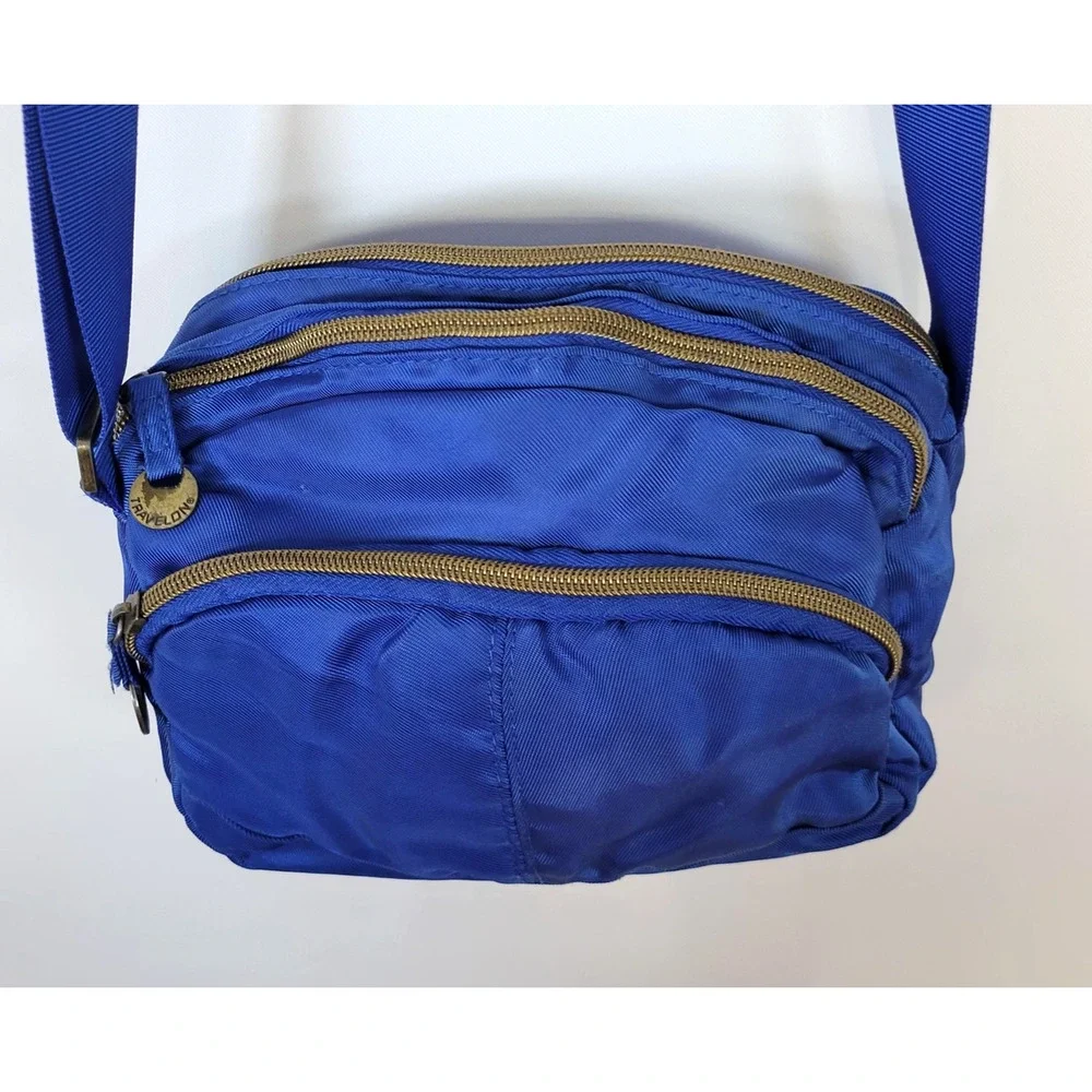 Travelon‎ Crossbody Bag Blue Small Adjustable Strap Multi Pocket Travel Purse